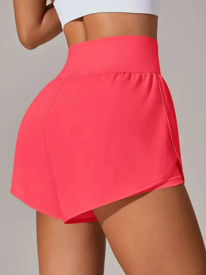 Pocketed High Waist Active Shorts