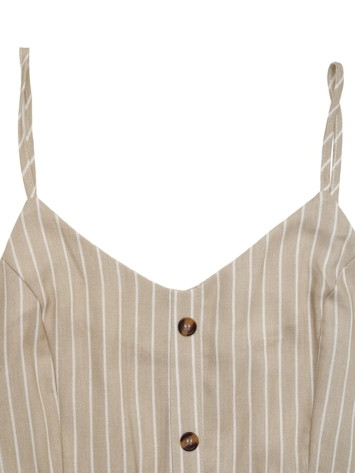 Striped V-Neck Cami Dress
