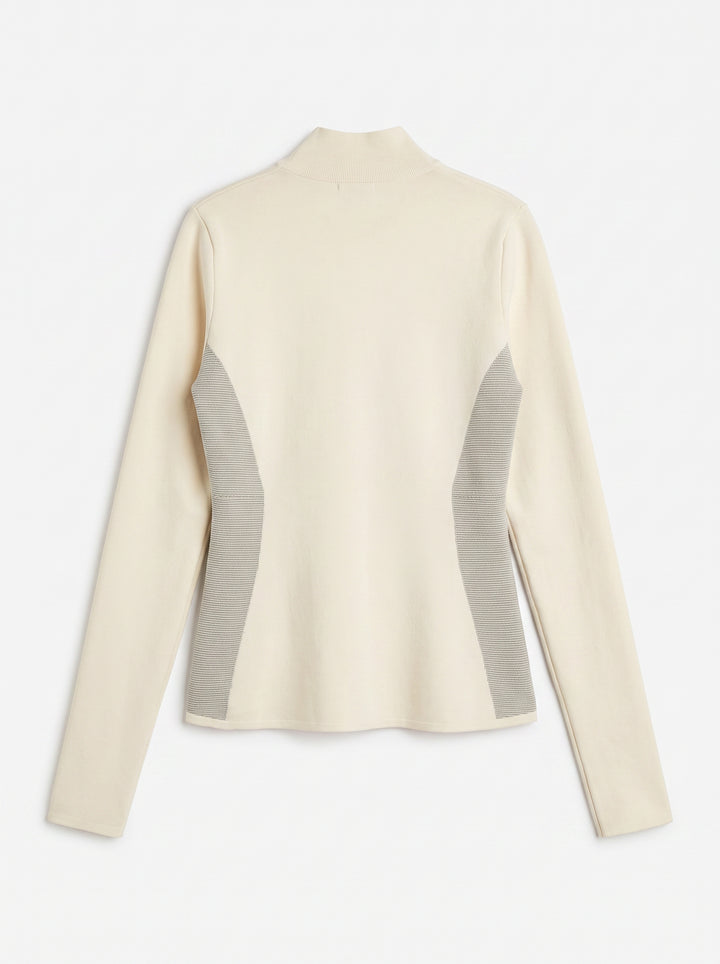 Seamless Contoured Ribbed Zip Up Jacket