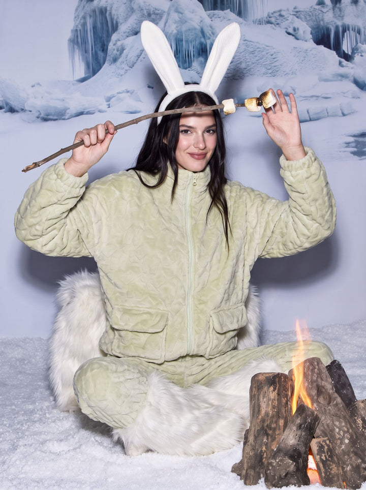 Cozy Plush Zip Up Lounge Set