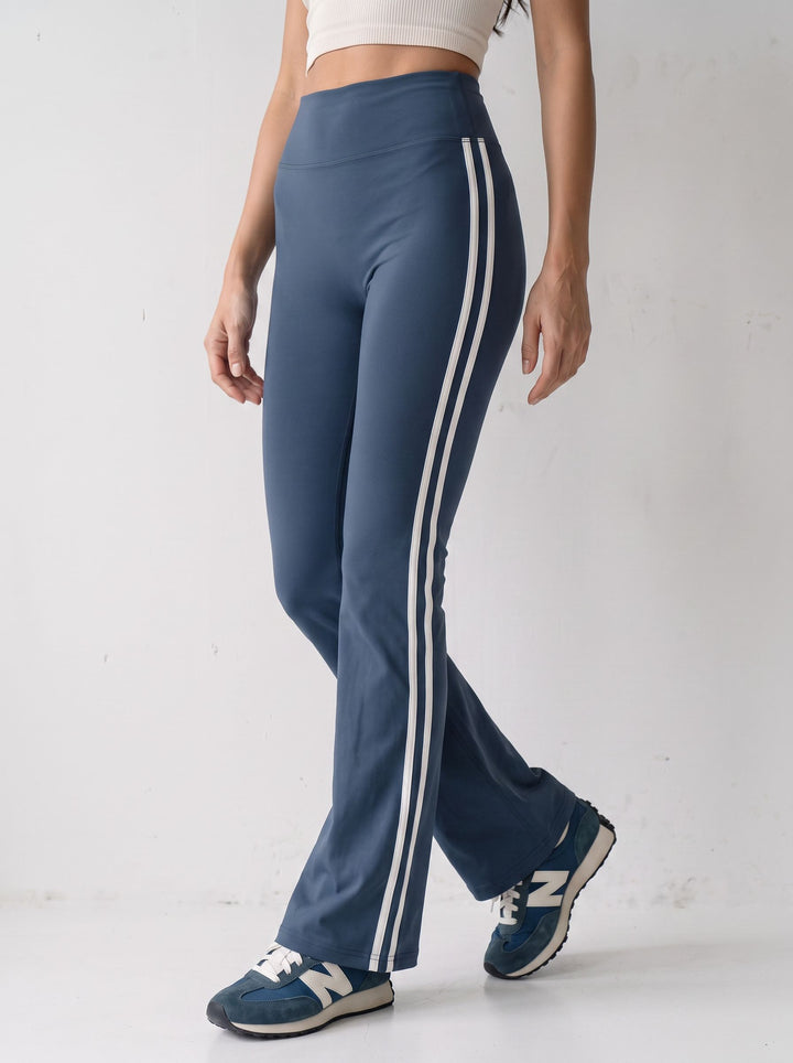 High Waisted Side Stripe Yoga Pants