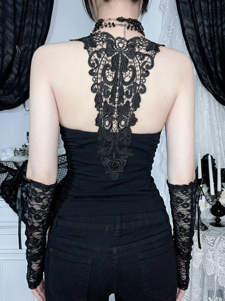 Gothic Lace Trim O Ring Camisole