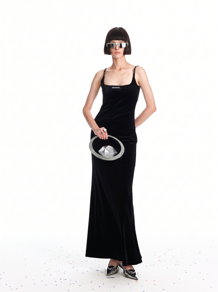Elegant Velvet Bodycon Maxi Dress