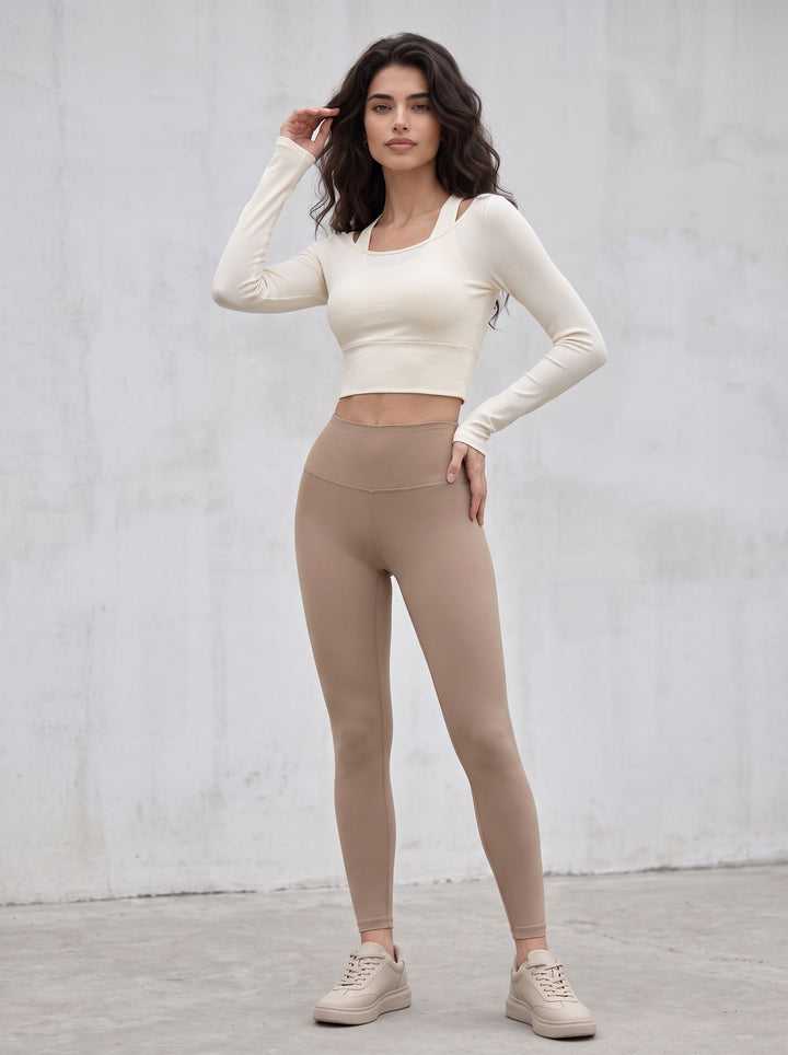 Sheer Mesh Long Sleeve Yoga Top