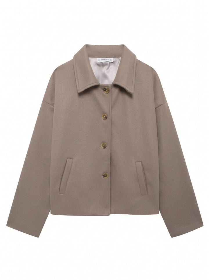 Oversized Button Up Wool Coat