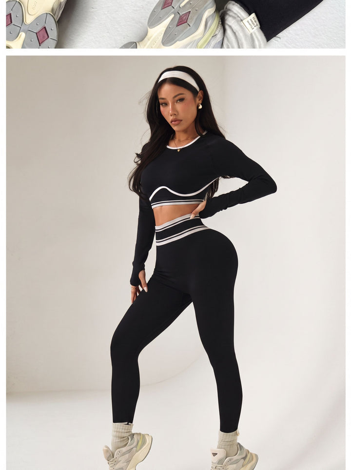 Seamless Sculpting Long Sleeve Pant Set