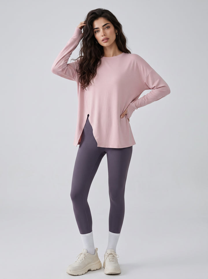 Buttery Soft Slit Hem Yoga Tee