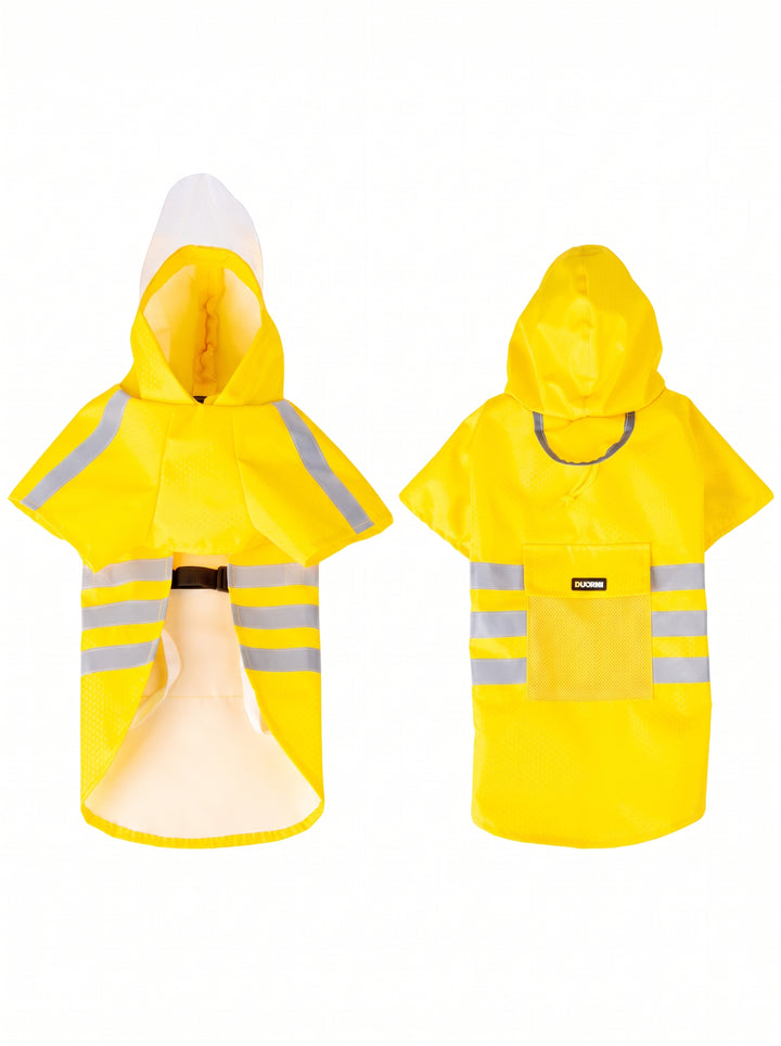 Waterproof Reflective Hooded Dog Raincoat