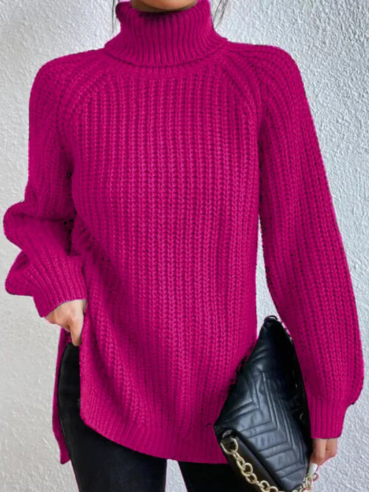 Cozy Chunky Ribbed Turtleneck Sweater