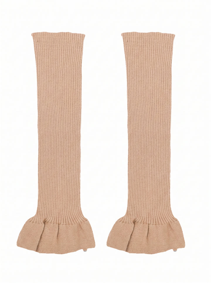 Cozy Ruffled Knit Leg Warmers