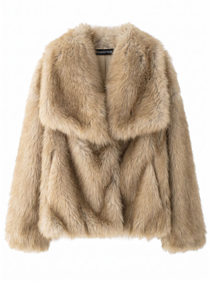 Plush Soft Cropped Faux Fur Coat