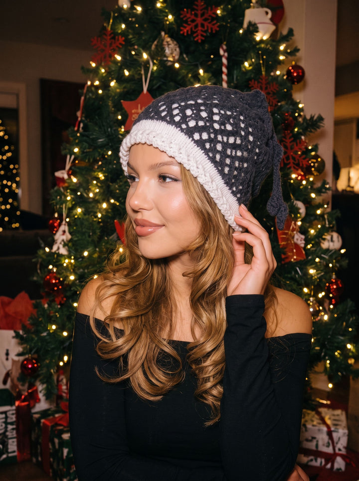 Boho Crochet Tie Bonnet Hat