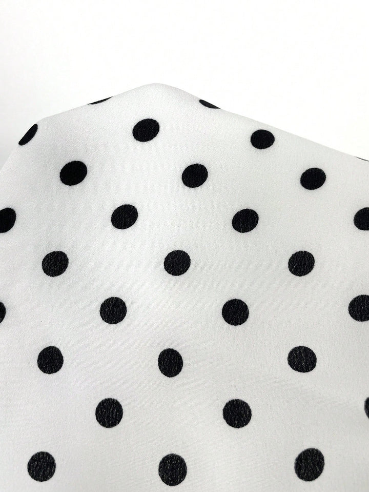 Polka Dot Cold Shoulder Mini Dress