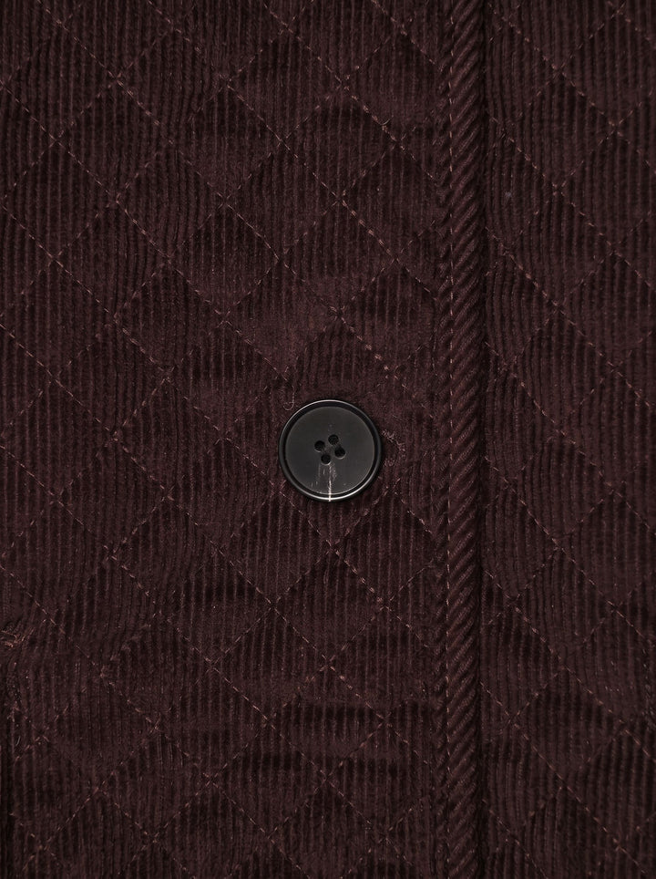 Quilted Corduroy Peter Pan Collar Jacket