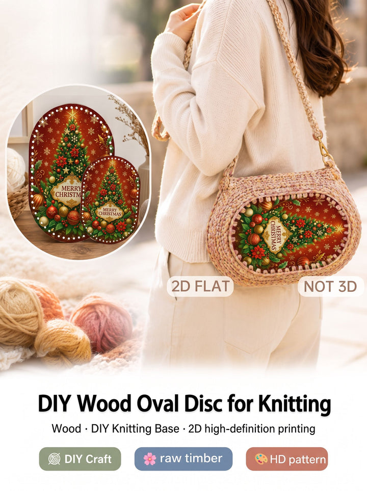 MERRY CHRISTMAS Wooden Basket Bottom