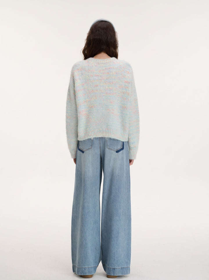 Oversized Graphic Teddy Knit Sweater