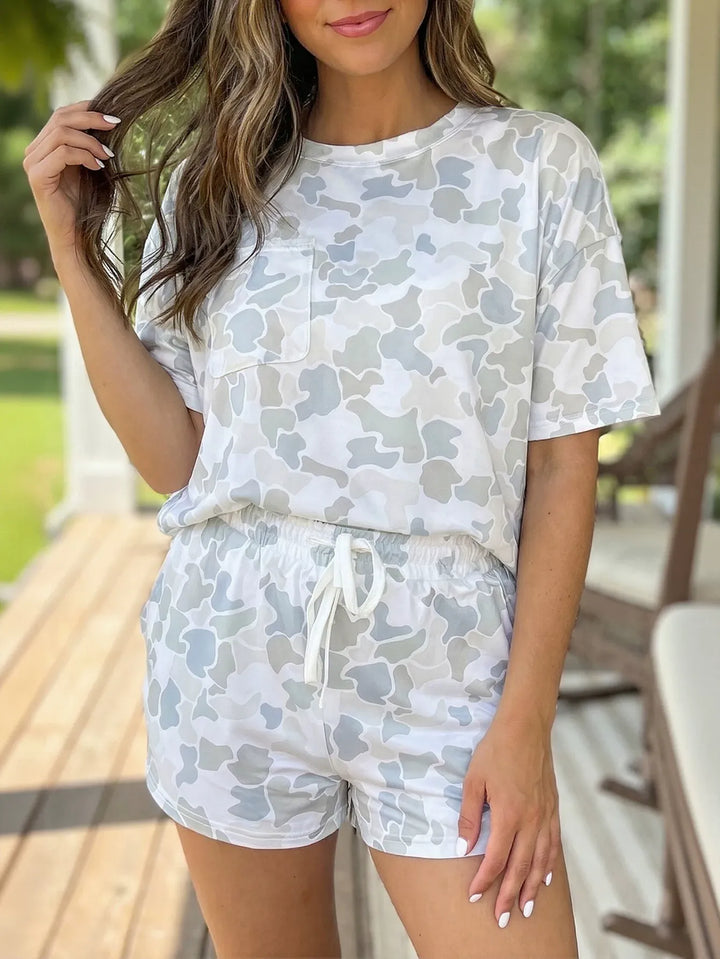 Comfy Camo Print Lounge Short Set