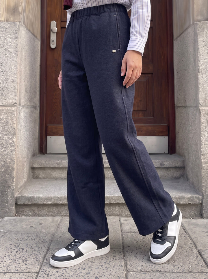 Cozy High Waisted Wide Leg Pants