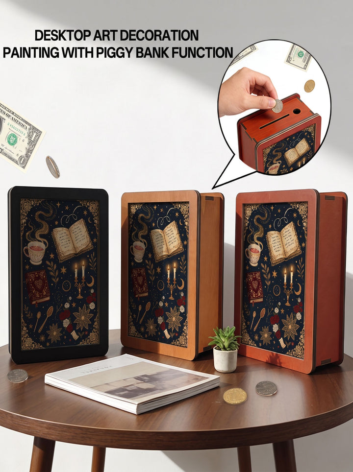 Magic Book and Celestial Graphic Money Saving Box