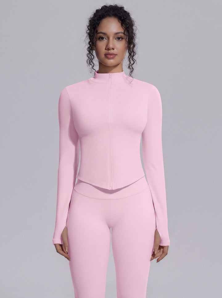 Seamless Fitted Thumbhole Athletic Jacket