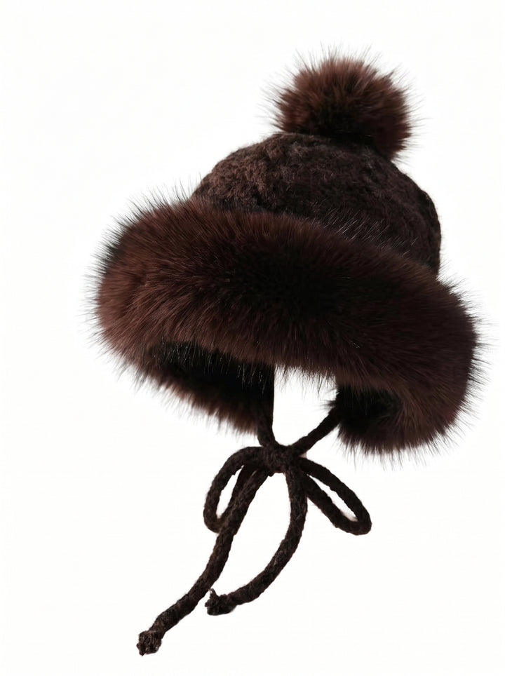 Cozy Faux Fur Pom Pom Hat