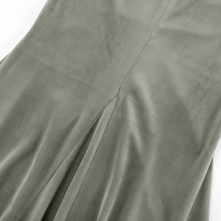 High Waisted Slim Fit Maxi Skirt