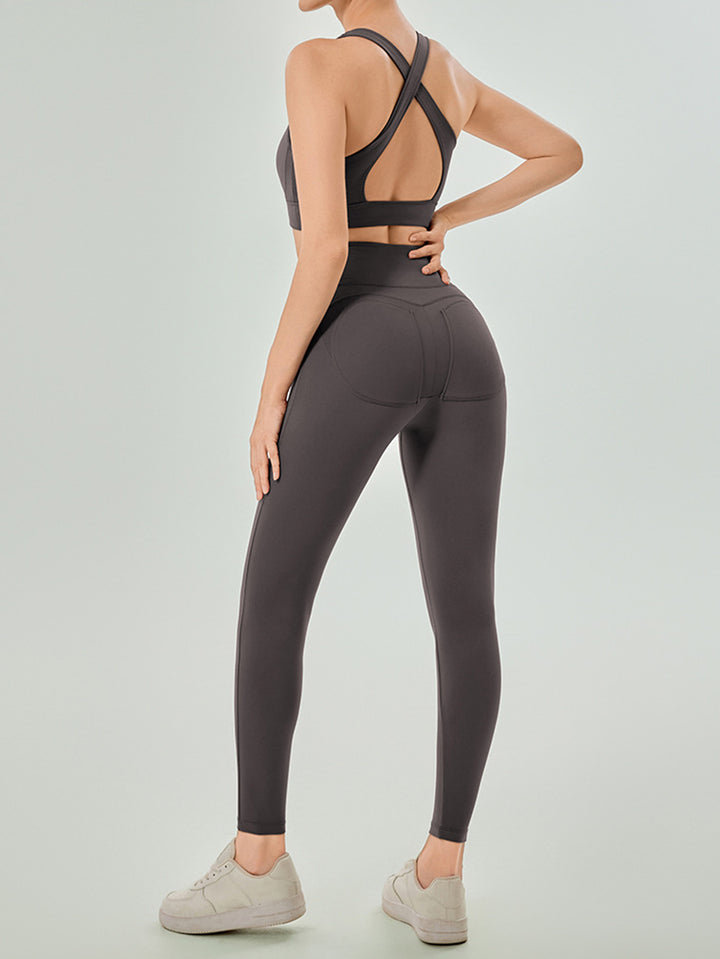 Sculpting High Waisted Yoga Leggings Set