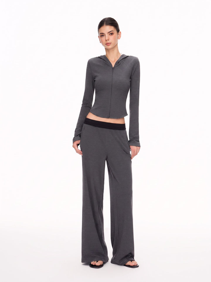 Comfy Striped High Waist Lounge Pants