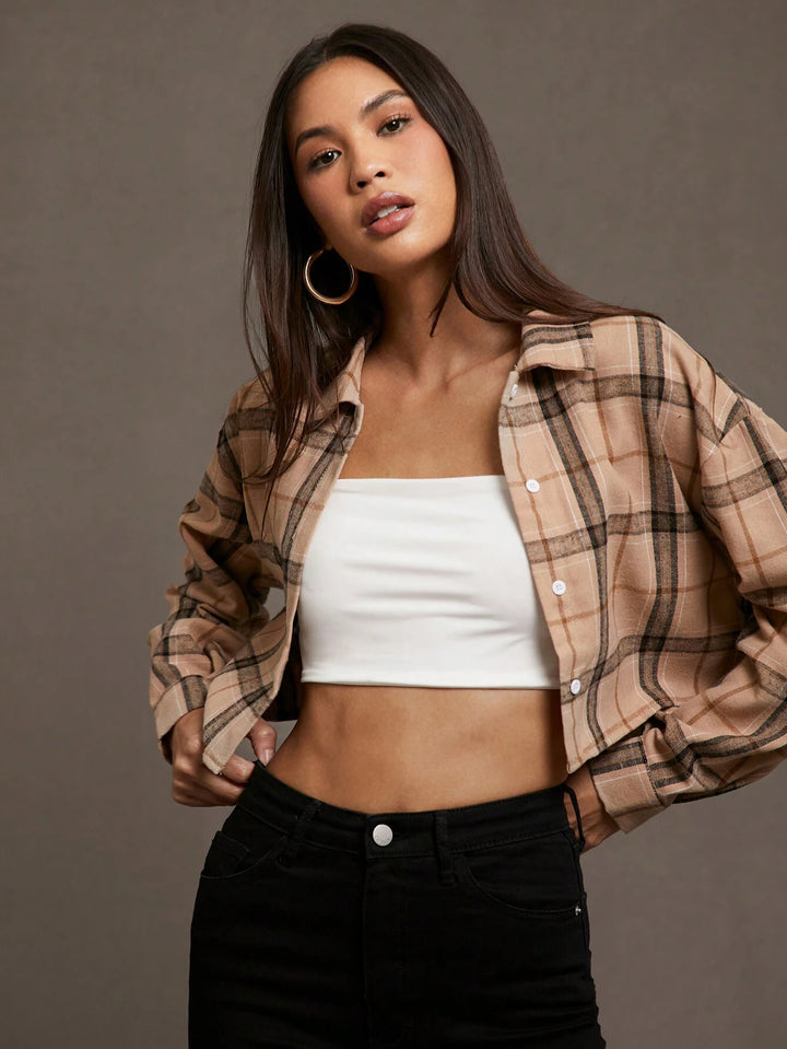 Cropped Basic White Tube Top