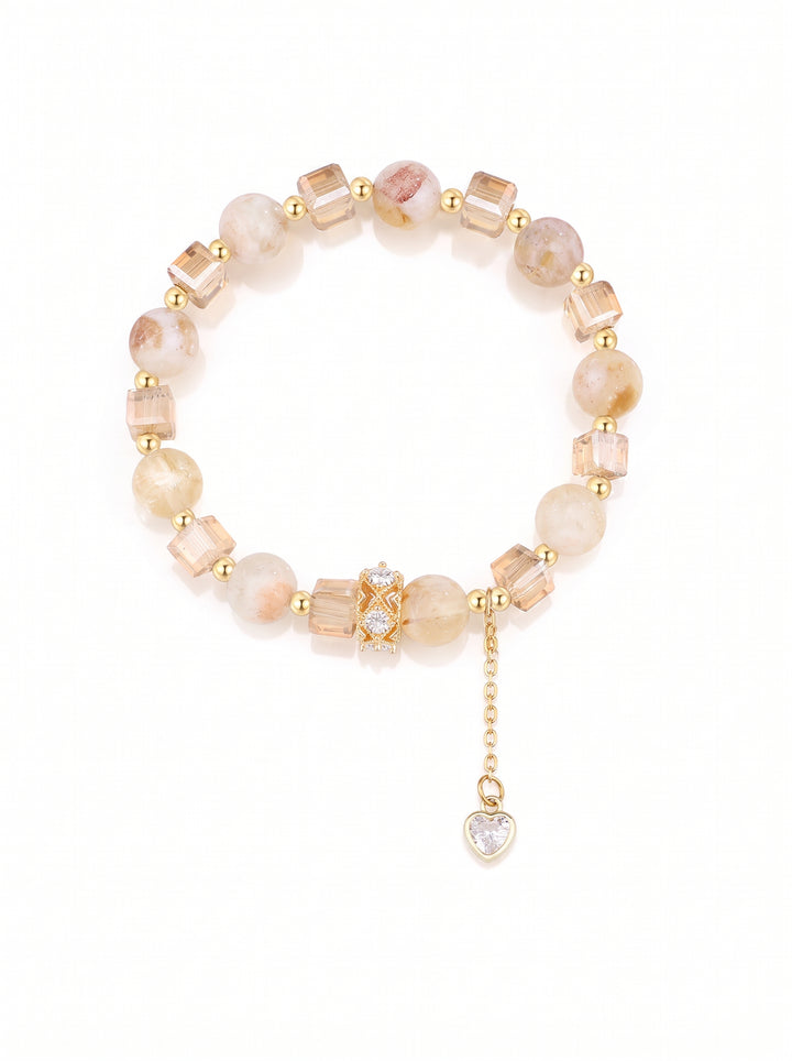 Elegant Crystal Beaded Charm Bracelet
