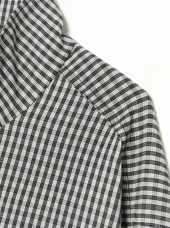 Chic Gingham Zip Up Bomber Jacket
