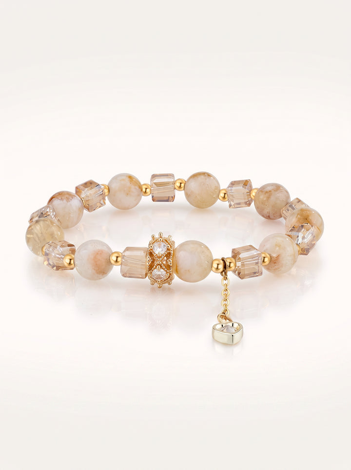 Elegant Crystal Beaded Charm Bracelet