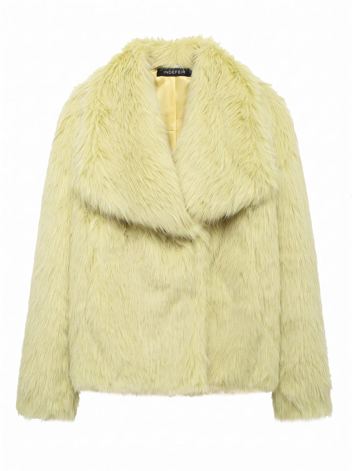 Plush Soft Cropped Faux Fur Coat