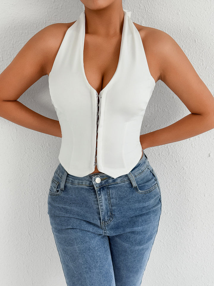 Sleek Hook Front Halter Top