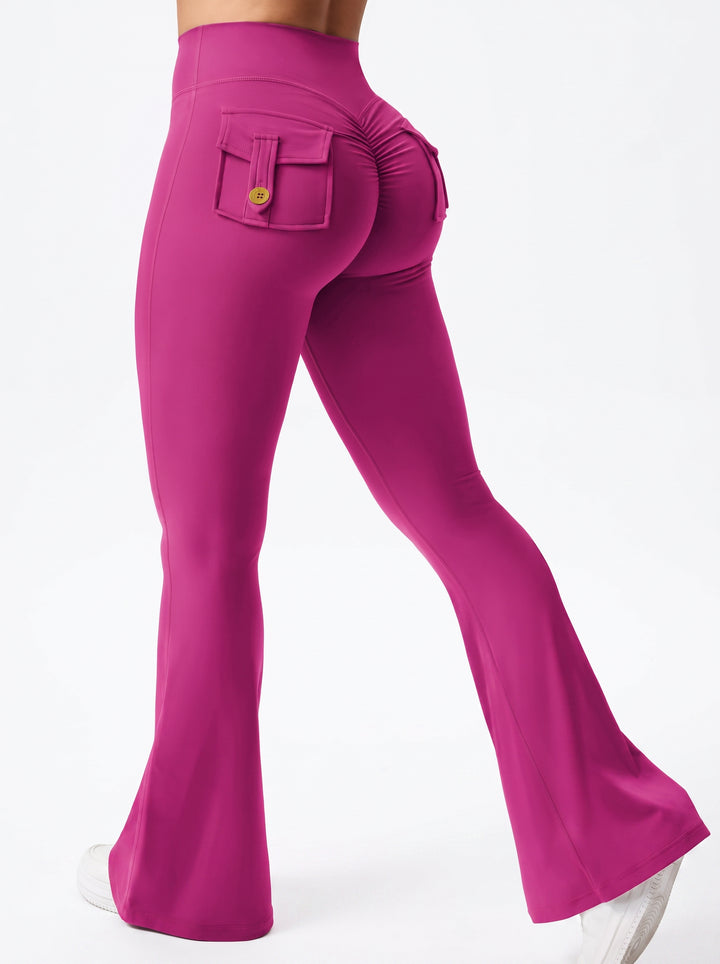 Butt Lifting Cargo Flare Leggings