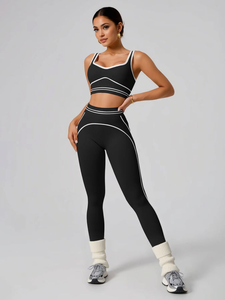 Seamless Contoured Pink Yoga Set