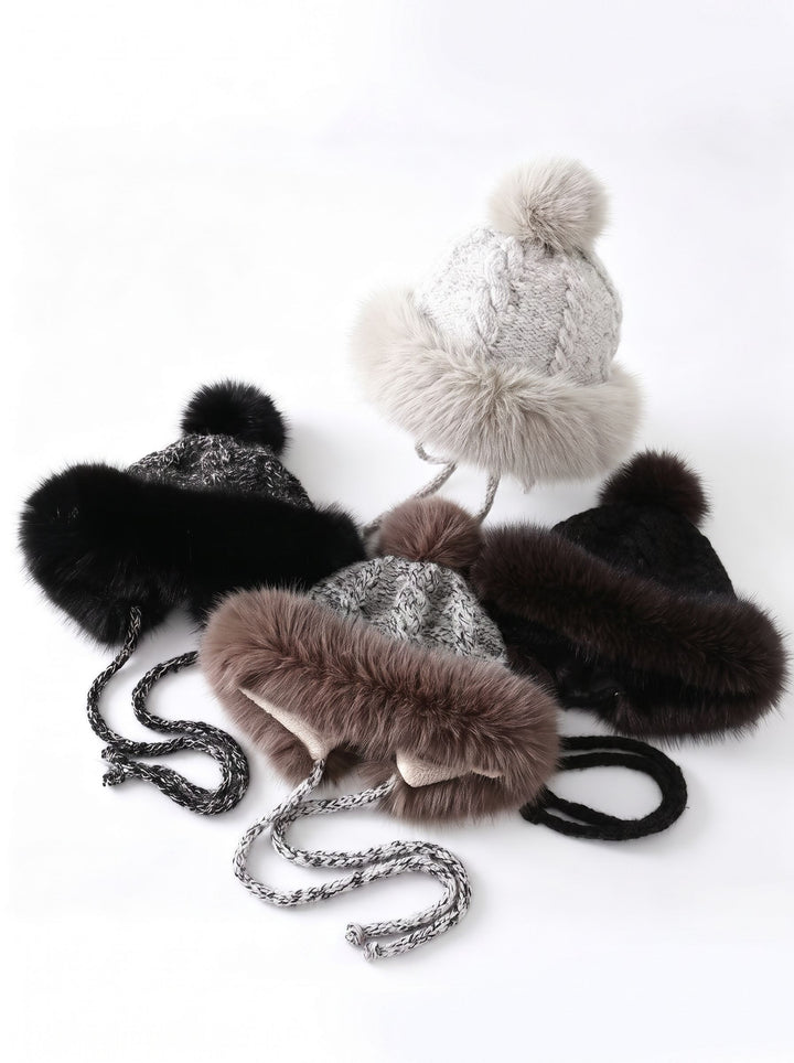 Cozy Faux Fur Pom Pom Hat