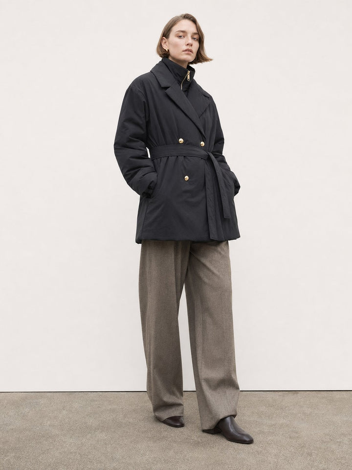 Insulated Double Breasted Trench Coat