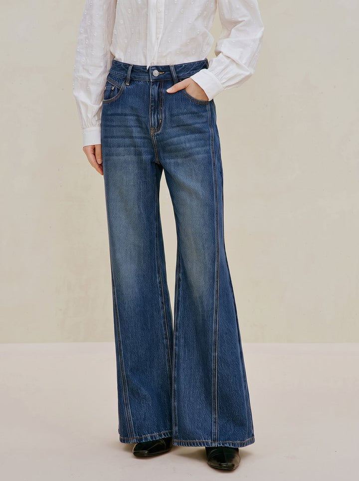 High Waisted Flare Leg Jeans