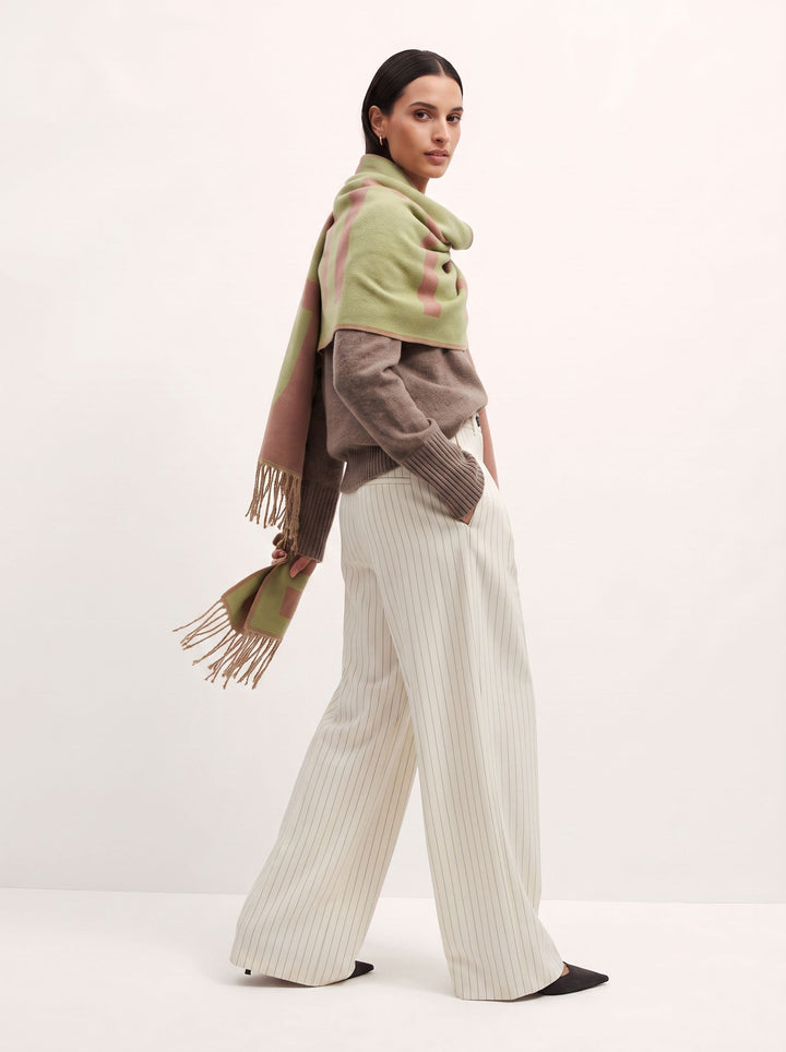 Reversible Soft Oversized Colorblock Scarf