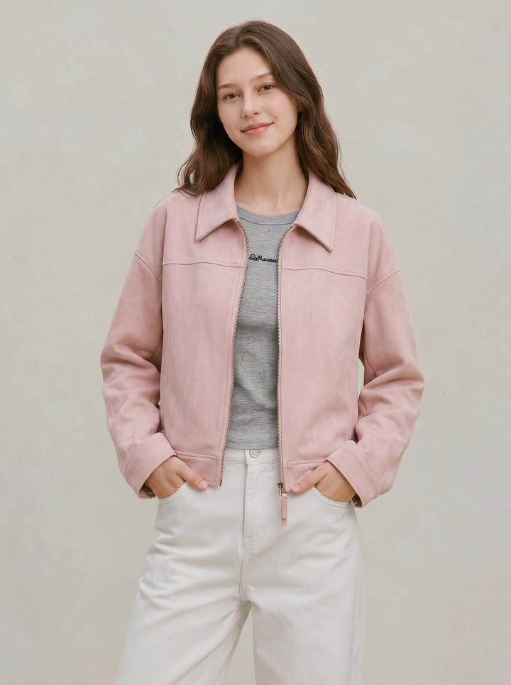 Cozy Suede Scuba Women Jacket