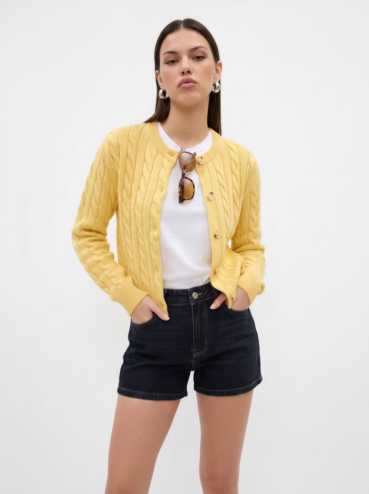 Cozy Cable Knit Button Cardigan