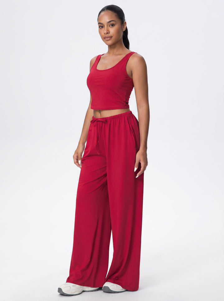 Buttery Soft Drawstring Wide Leg Pants