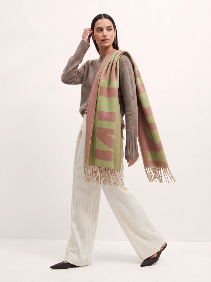 Reversible Soft Oversized Colorblock Scarf