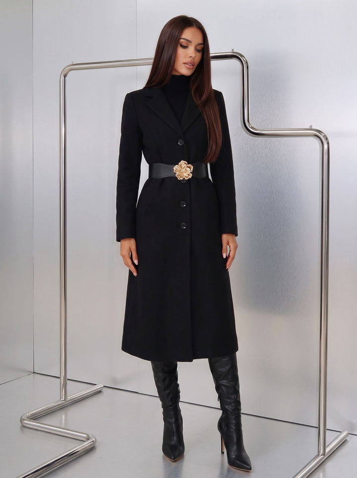 Elegant Slim Fit Long Coat