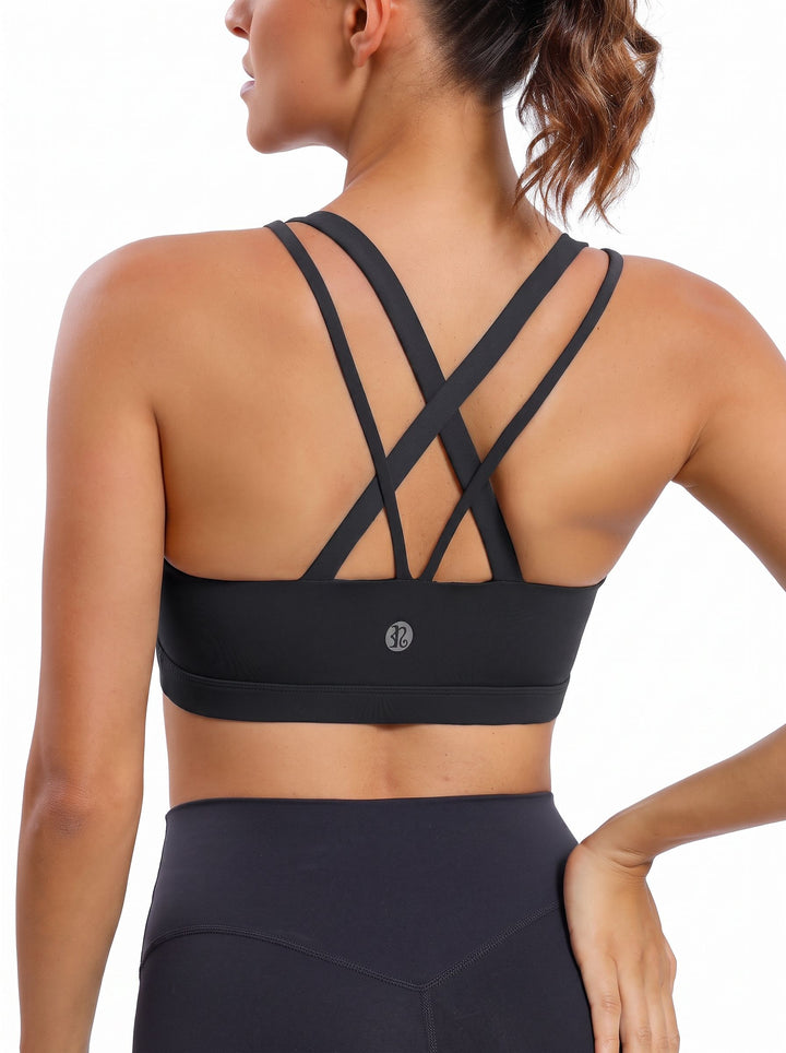 Strappy Back Supportive Sports Bra