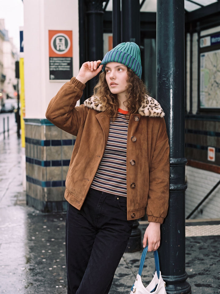 Cozy Chunky Knit Striped Beanie