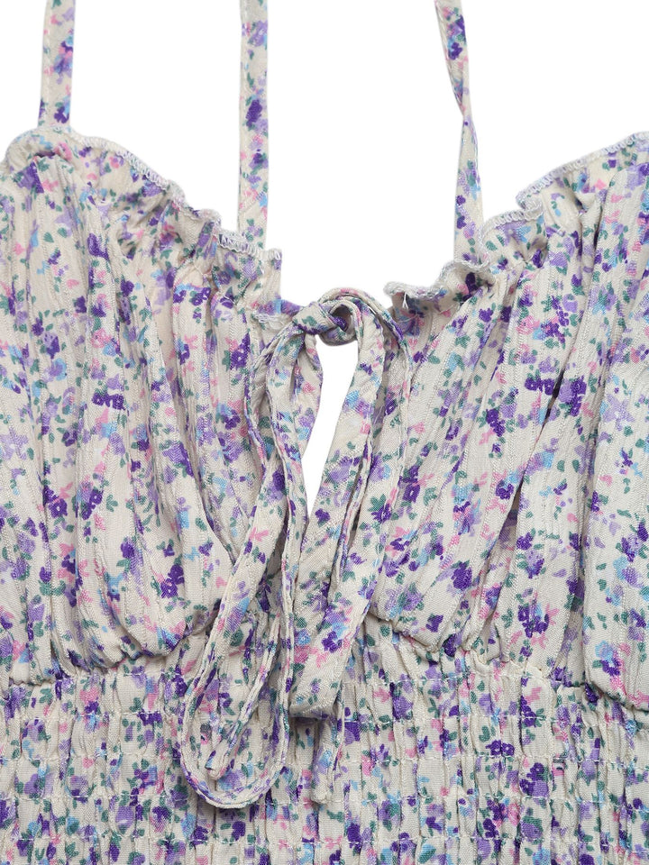 Spaghetti Strap Floral Beach Maxi Dress