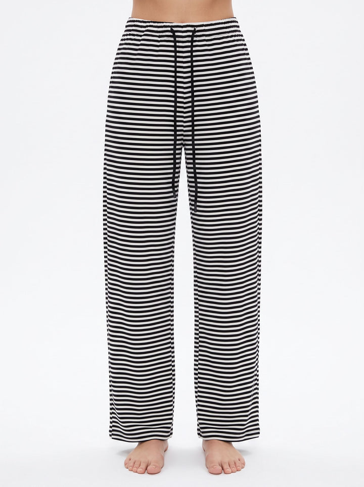 Comfy Striped Wide Leg Lounge Pants