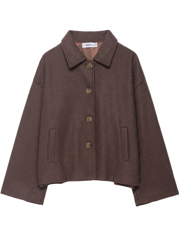 Oversized Button Up Wool Coat